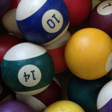 vintage billiard balls