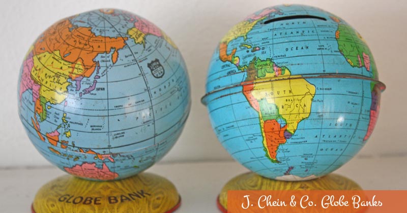 Quirky Collections: Vintage Tin Globe Banks – Tour de Thrift
