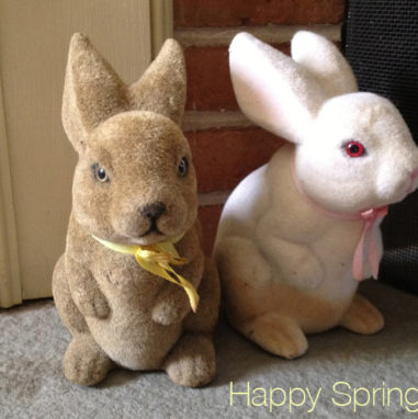 2 fuzzy bunnies toys