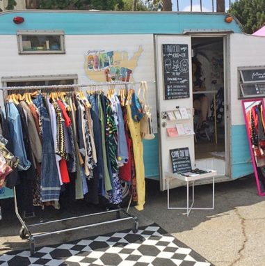 vintage trailer selling at melrose trading post