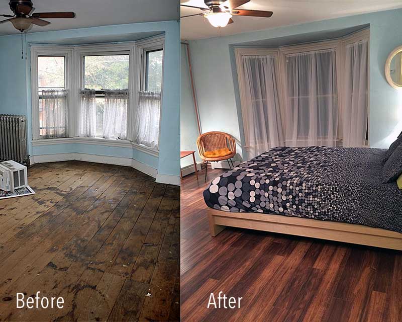 before and after bedroom renovation