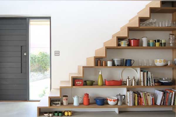 *Dwell - Shelving built into stairs