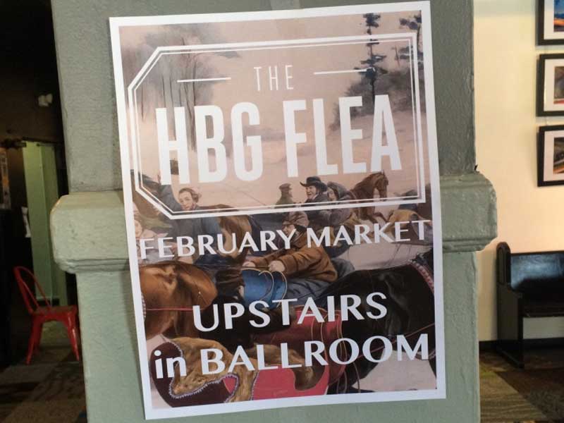The HBG Flea february 2016 market poster