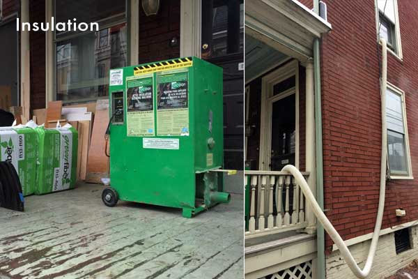 green fiber insulation and rental machine