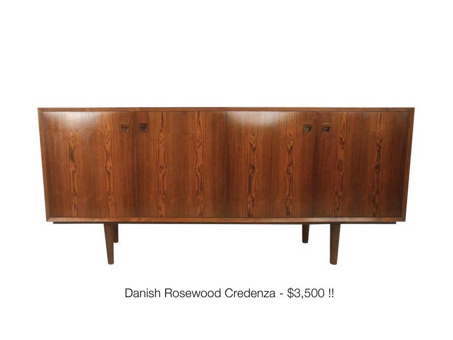 Danish Rosewood Credenza